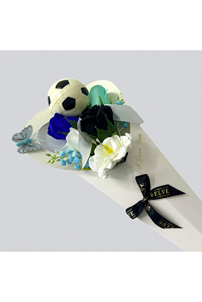 velve Buchet Elegant cu trandafiri de sapun, flori artizanale si decoratiune minge