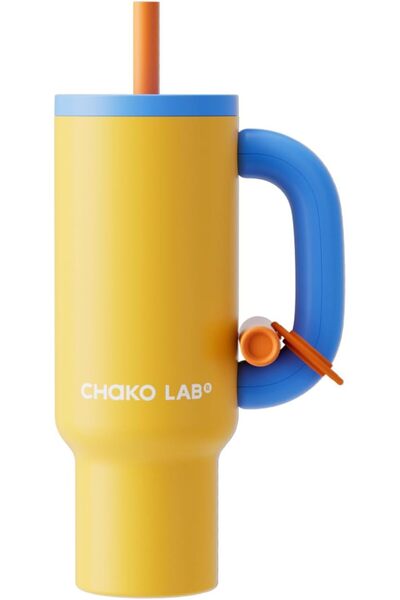 CHAKO LAB CHaKOLAB BaWangCUP Stainless Steel Insulated Tumbler with Handle and Straw, BPA Free, 950 ml