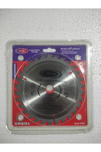Solid ELMAS SUNTA TESTERE 165 X 30 T X 20 MM GELİŞMİŞ BIÇAK YAPISI DAİRE