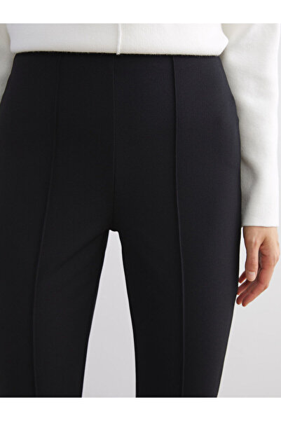 LC Waikiki Black Plus Size Slim Fit Flared Women's Pants