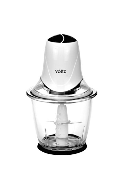 Voltz Chopper V51111B, 300W, Glass jug, 1.5 liters, 4 blades, White