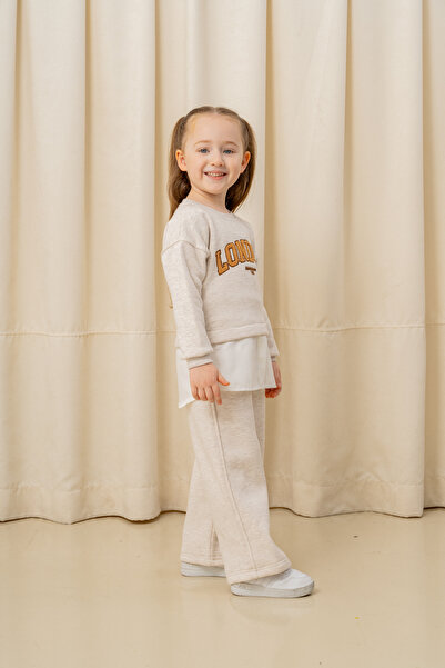 e-çocuk Girl's London Embroidered Ribboned 2-Piece Set - 3266/3265