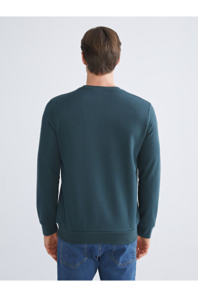 LC Waikiki New Season Crew Neck Printed Men's Thick Sweatshirt