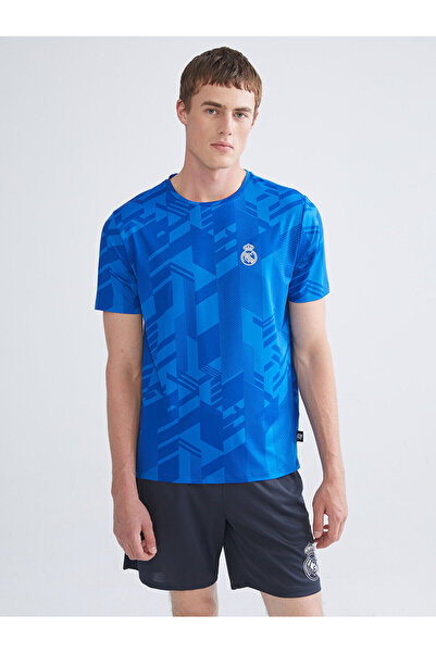 LC Waikiki Ανδρικό μπλουζάκι με λαιμόκοψη Navy Blue με τύπωμα