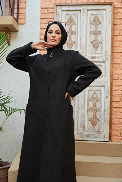 Neways 6577-Kaşe Pardesü Koyu Haki