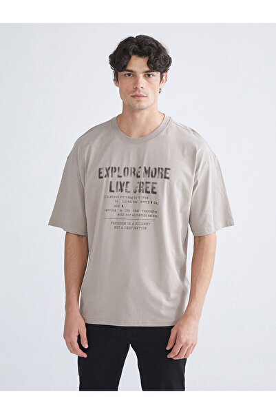 LC Waikiki Tricou pentru bărbați din bumbac pieptănat cu decolteu