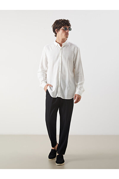 LC Waikiki Slim Fit Long Sleeve Dobby Men's Shirt