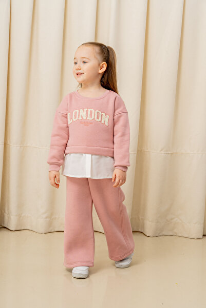 e-çocuk Girl's London Embroidered Ribboned 2-Piece Set - 3266/3265