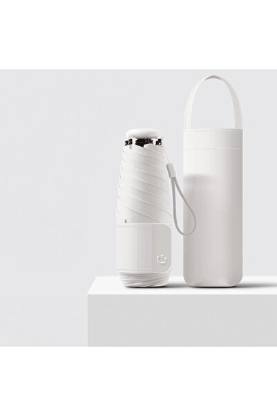 LEBLOU Mini Foldable Umbrella with Case, Portable, 220 g, Ergonomic Handle, Anti-UV Layer UPF50+, Waterproo