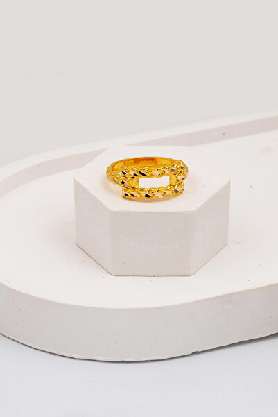 Bilezikci Burma Kaburga 14 Ayar Altın Yüzük