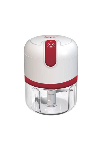 BEPER Tocător portabil USB P102ROB050, Li-Ion 1500 mAh, 30W, 250ml, 3 lame, Pulse, Alb/Roșu