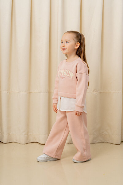 e-çocuk Girl's London Embroidered Ribboned 2-Piece Set - 3266/3265