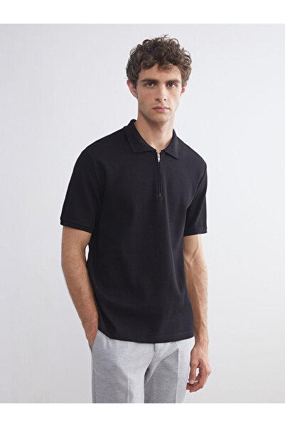 LC Waikiki LCW VisionSiyah Polo Yaka Penye Erkek Tişört