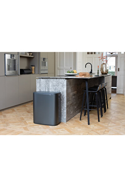 Brabantia Bo Touch 1008858 waste bin, 60 l, Smooth and silent opening, Large opening, Grey