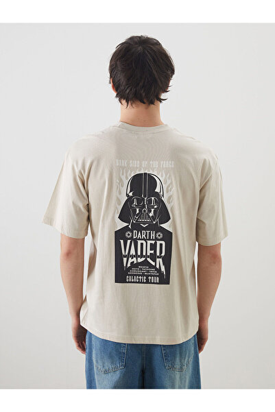 LC Waikiki Νέα σεζόν Crew Neck Star Wars Ανδρικό Tisort με στάμπα από βαμβακερό χτενισμένο - S5IB11Z8