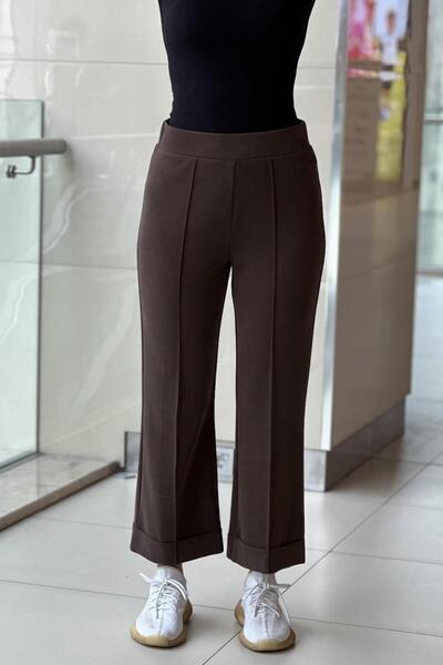 sentez giyim Synthesis Ribbed Bamboo Double Leg Trousers
