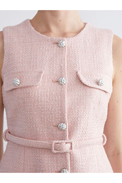 LC Waikiki Peak New Season Crew Neck Women's Tweed Vest