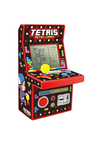 Toybox آلة لعبة تتريس محمولة بشاشة كبيرة، كلاسيكية قديمة، حنين إلى الماضي، محمولة للأطفال، تعليمية