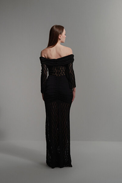 Nissh Dantel Madonna Yaka Balık Elbise