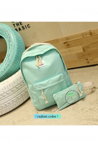 HALAMODO حقيبة ظهر خضراء مع أحزمة قابلة للتعديل وحقيبة