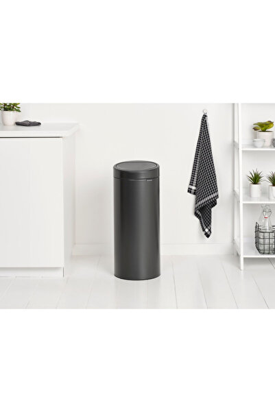 Brabantia Touch Bin New 1008860, 30 l, Silent and soft closing, Dark grey