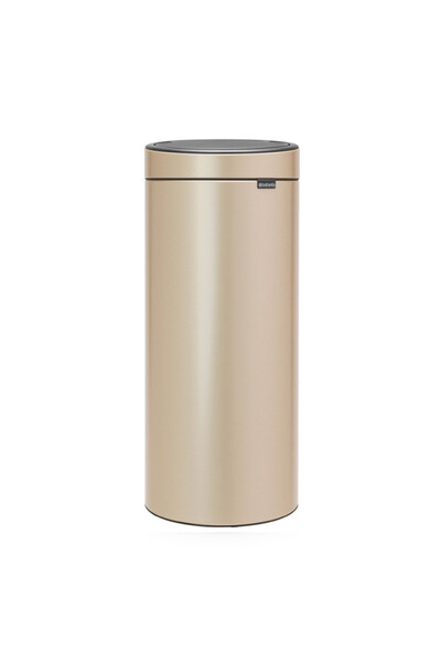 Brabantia Coș de gunoi Touch Bin New 1003221, 30 l, închidere silențioasă și ușoară, auriu metalizat