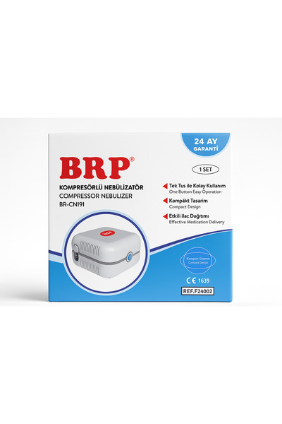 BRP KOMPRESÖRLÜ NEBÜLİZATÖR-TÜM AİLE KULLANABİLİR-COMPRESSOR NEBULIZATOR