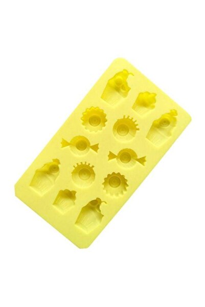 HALAMODO قالب كيك سيليكون أصفر 21.2×12×1.8 سم