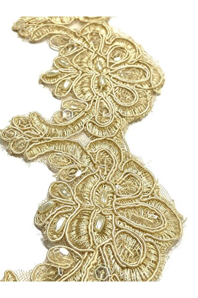 karantuhafiye Milky Coffee Guipure / Pearlescent Guipure / 13 Meters