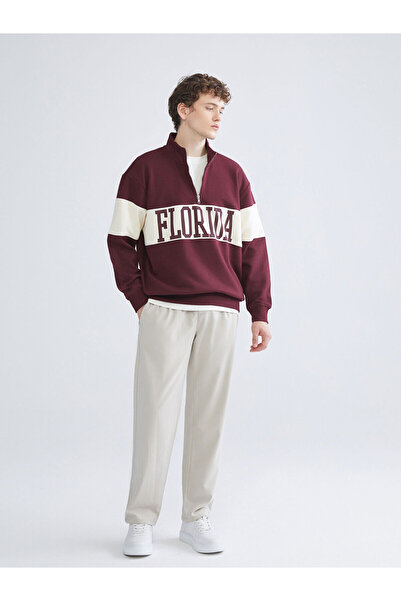 LC Waikiki Ανδρικό φούτερ με στάμπα με όρθιο γιακά νέας σεζόν