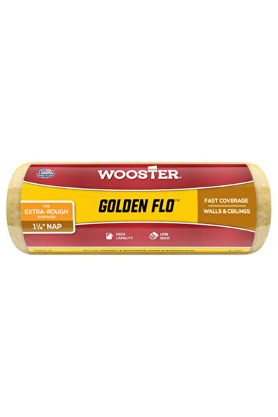 Wooster غطاء أسطوانة طلاء سريعة التغطية من en Flo مقاس 9 × 1-1/4 بوصة