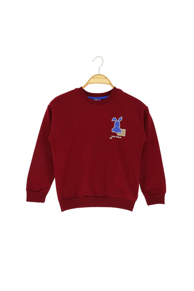 CRASSİ Μπλούζα για αγόρι με στάμπα κουνελιού με ανάγλυφο σχέδιο