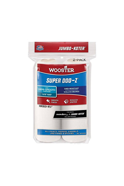 Wooster غطاء أسطوانة طلاء جامبو كوتير سوبر دو-زي، قطعتان، مقاس 4.5 × 3/8 بوصة