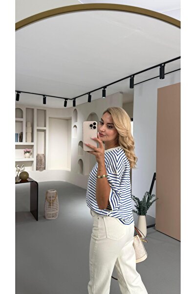 Sezgi Tekin Сумка з деталями, смугаста, оверсайз, трикотаж