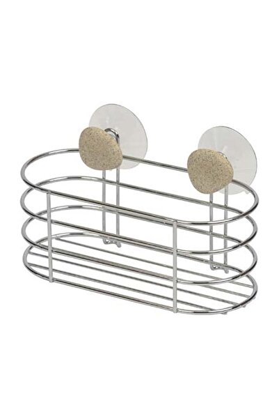 ACE سلة دش بيضاوية معدنية مطلية بالكروم من Tendance Gebor مع كوبين شفط (11 × ...