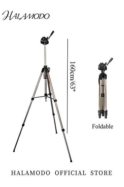 HALAMODO 63" Camera Tripods for Phone Video Recording Heavy Duty Tripod Stand