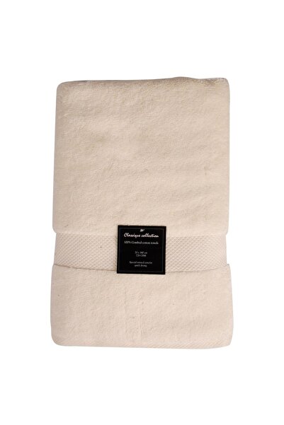 ACE منشفة حمام تروبيل الكلاسيكية (68 × 140 سم، كريمي)