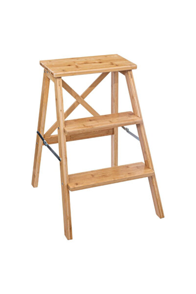 Five Simply Smart 3-Step Bamboo Foldable Step Stool