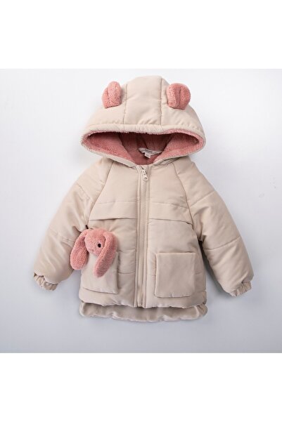 Midimod Water and Windproof Hooded Inflatable Plush Winter Girl's Coat 2-6 Years Old 50327