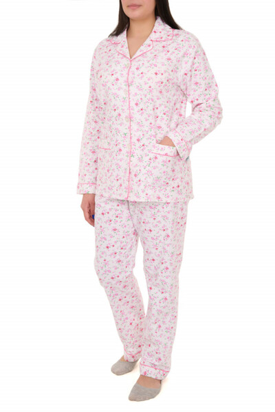 Centini Women's pajamas with buttons, Amalia, pink
