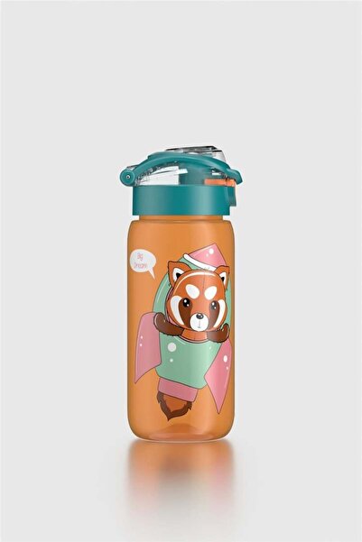 Renga Saga Patterned 530 ml Children's Water Bottle 912174 Orange-Turquoise