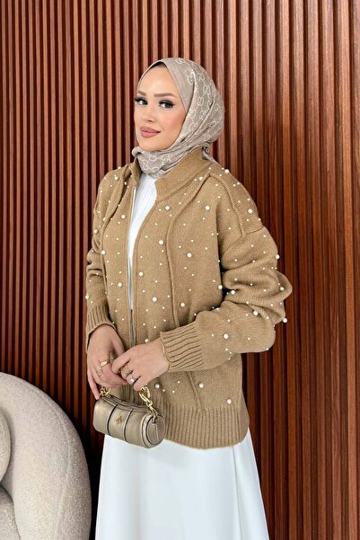 Melike Tatar İncili Triko Hırka 7007-1