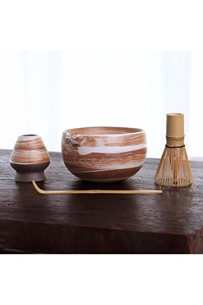 Lumely Marbled Caramel Matcha Whisk Set with Pouring Spout – Japanese Matcha ...