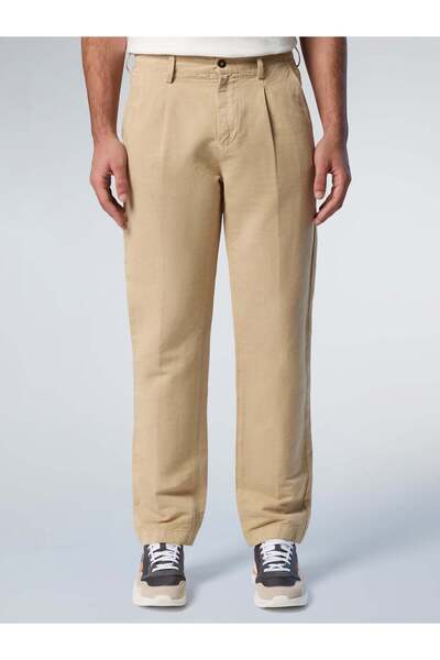 North Sails Regular Fit Pileli Keten Chino Pantolon