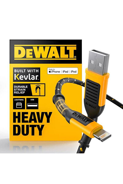 Dewalt Lightning to USB Reinforced Braided Charging Cable 6ft