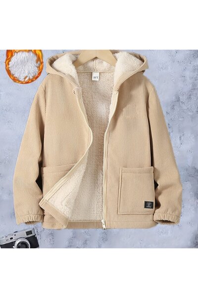 ARDSU Unisex Children's Jacket with Velvet and Plush Lining