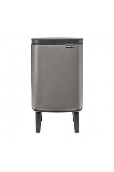 Brabantia Bo Small Hi 1006640 Waste bin, 4 l, Raised, Smooth & silent opening, Anti-slip base, Gray