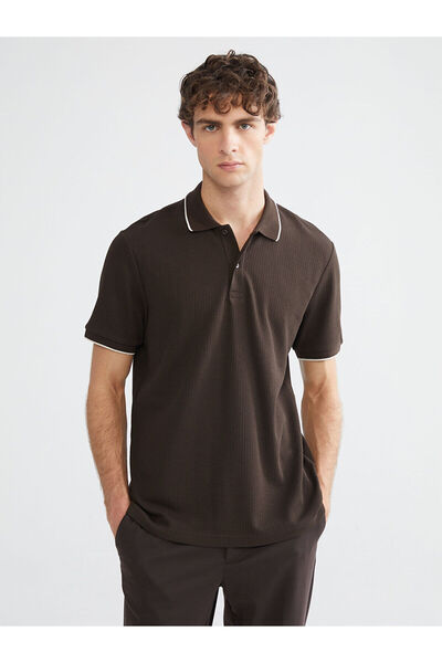 LC Waikiki Southbluebrown Polo Neck Men's T-Shirt
