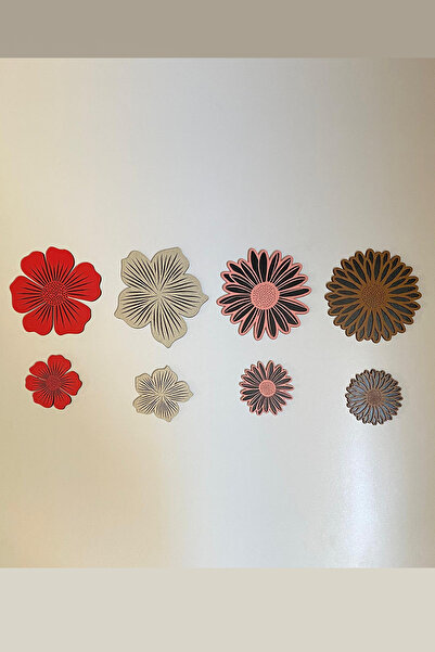 lumos dekor طقم أواني خشبية مكون من 8 قطع، يشمل قدور وأواني شاي وأطباق صغيرة وكبيرة، مع قواعد للأكواب 11