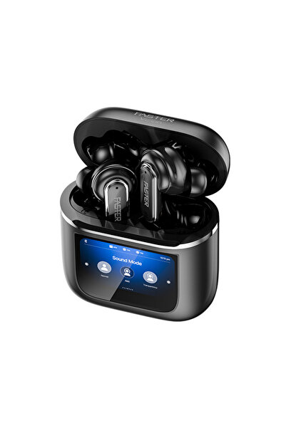 Faster سماعات أذن لاسلكية من فيزيون، بلوتوث 5.4 مع خاصية إلغاء الضوضاء، حافظة ذكية تعمل باللمس، مدة تشغيل تصل إلى 35 ساعة، هاي فاي